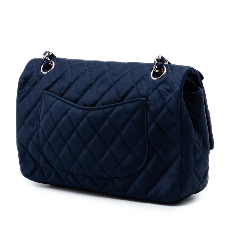 Medium Classic Satin Paillette Embellished Double Flap - Image 2