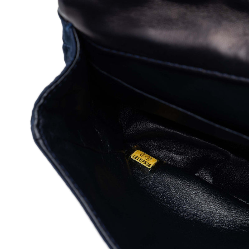 Medium Classic Satin Paillette Embellished Double Flap - Image 6