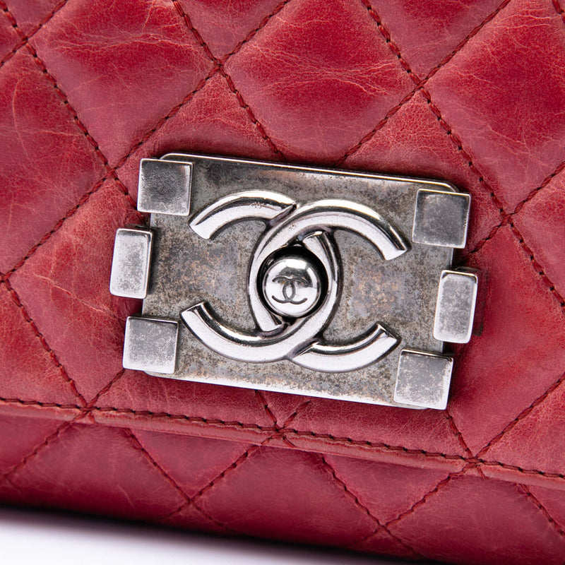 Quilted Glazed Calfskin Soft Boy Flap - Image 5