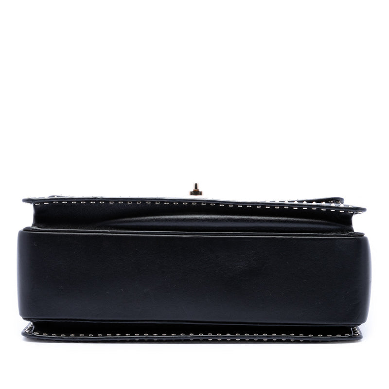 Leather Rockstud Top Handle Bag - Image 3