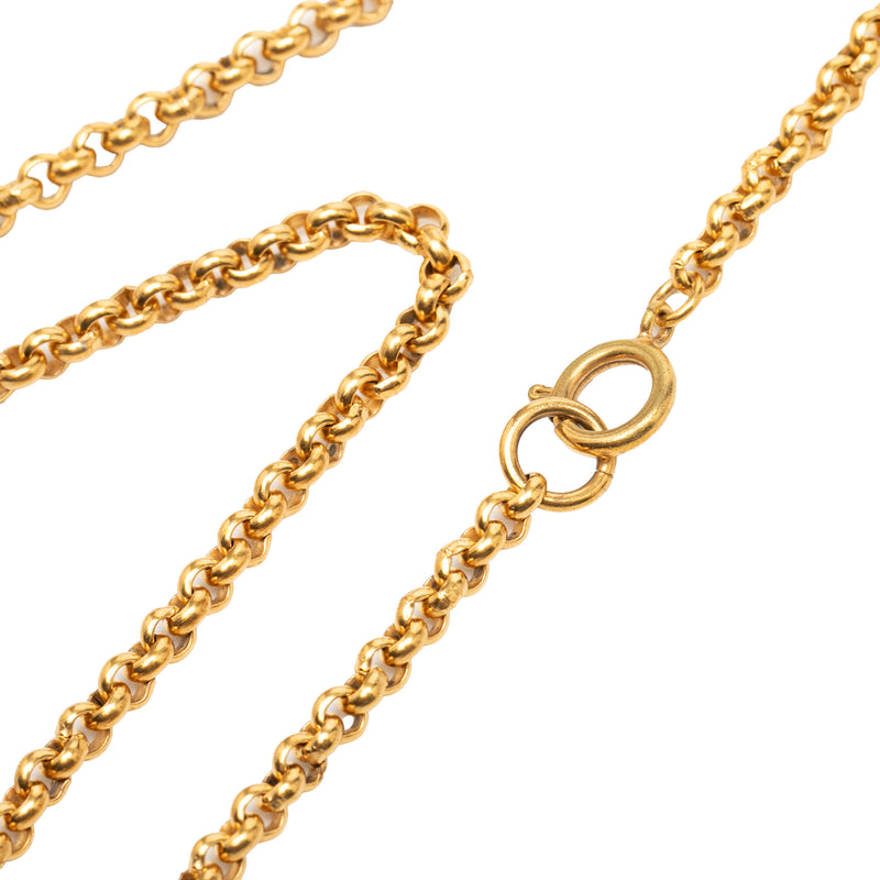 CC Gold Plated Flower Pendant Necklace - Image 5