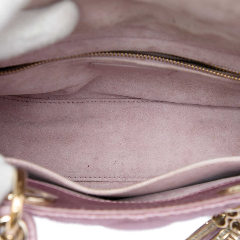 Small Satin Cannage Swarovski Lady Dior - Image 4