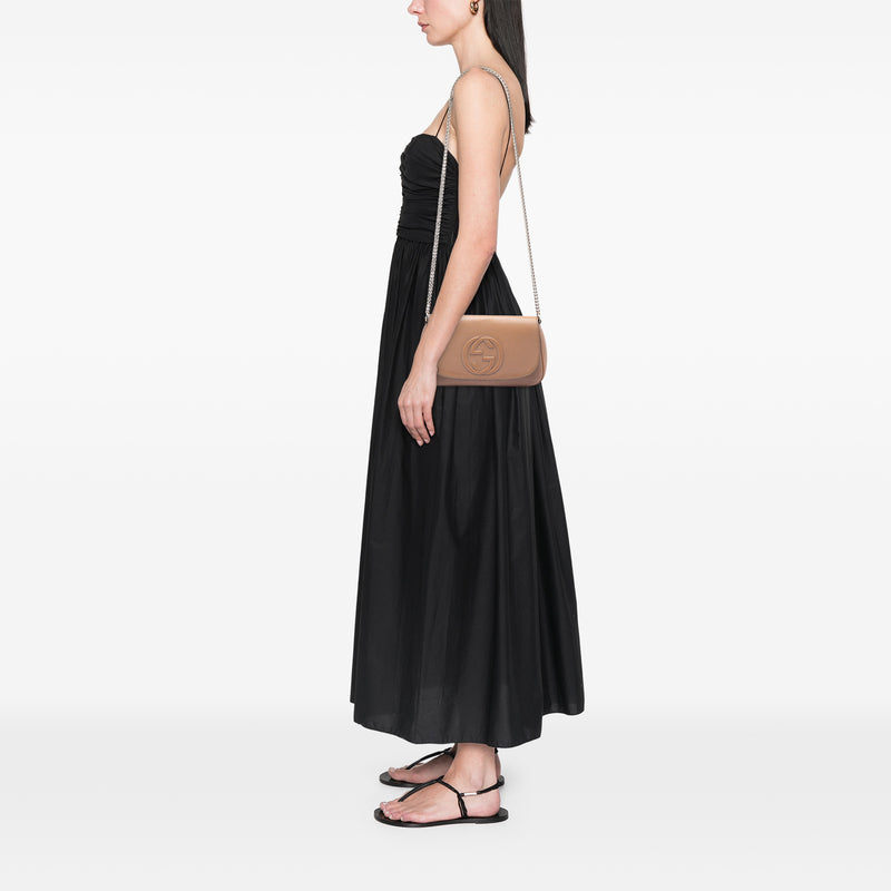 Medium Calfskin Soho Chain Flap Crossbody - Image 7