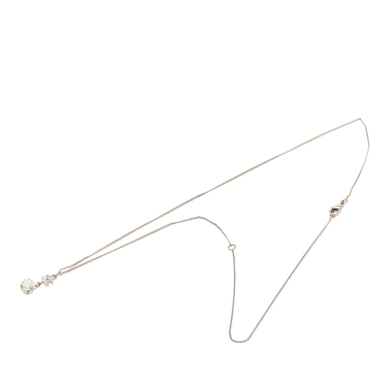 CC Brass Strass Ball Pendant Necklace