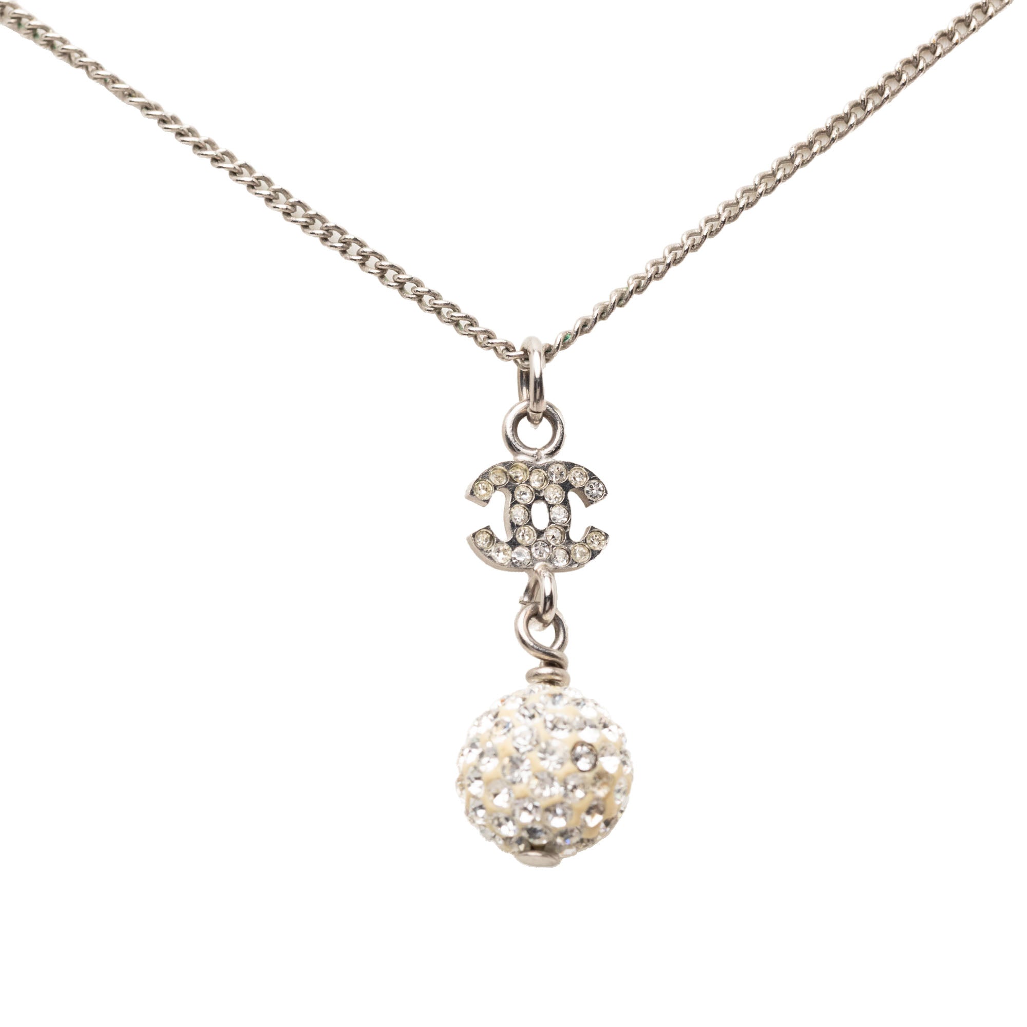CC Brass Strass Ball Pendant Necklace - Image 2