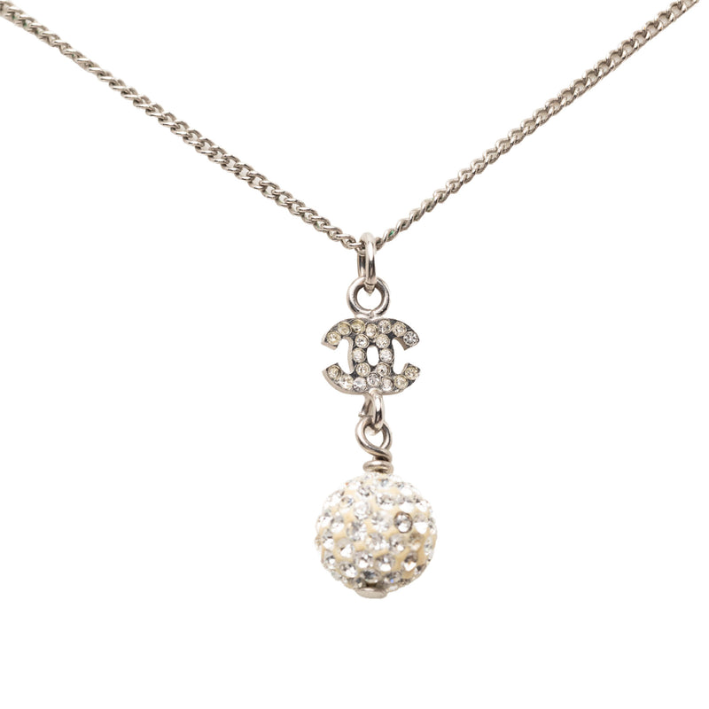 CC Brass Strass Ball Pendant Necklace - Image 2