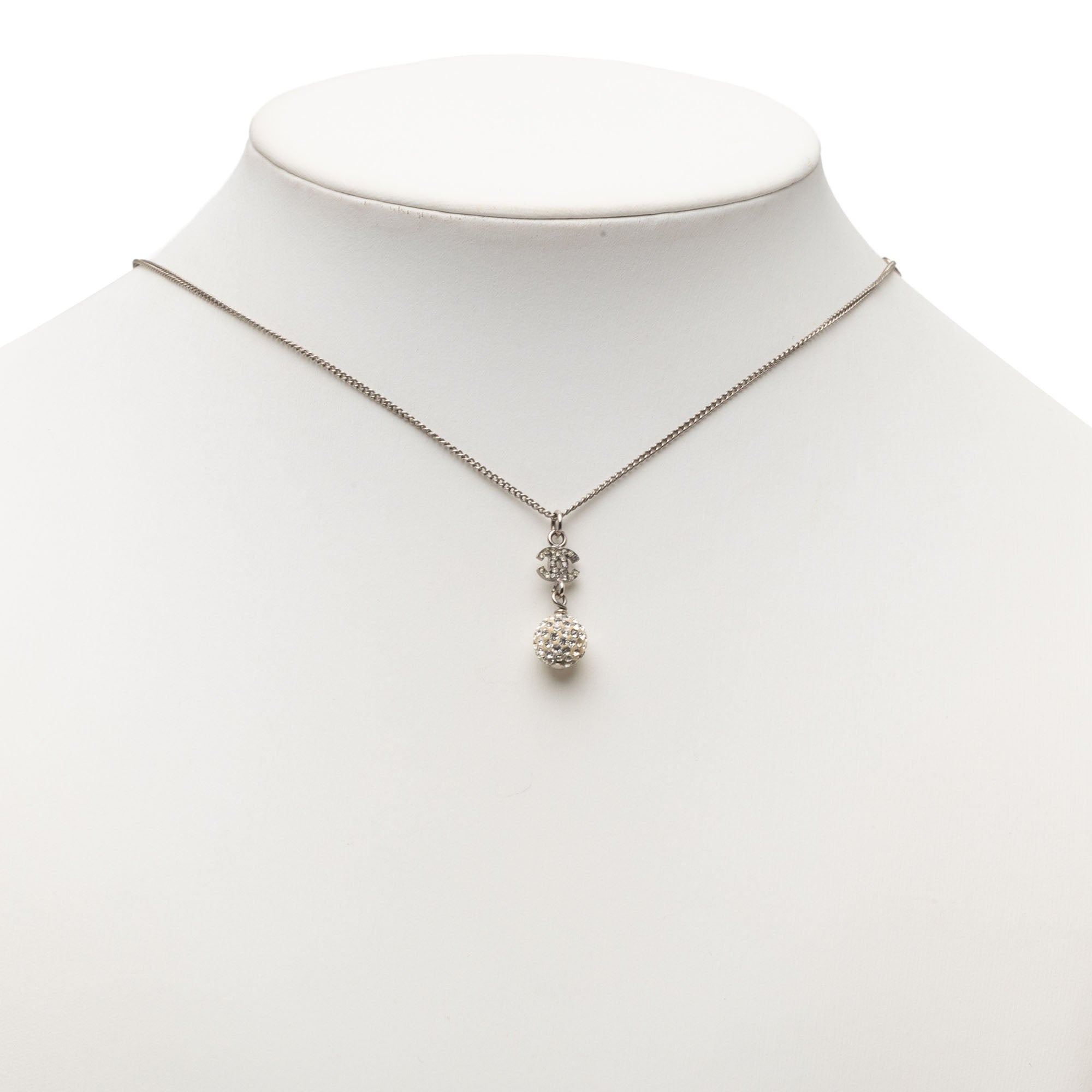 CC Brass Strass Ball Pendant Necklace - Image 5