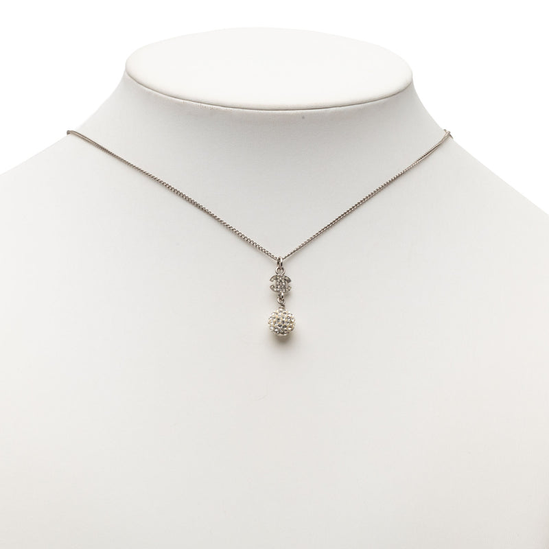 CC Brass Strass Ball Pendant Necklace - Image 5