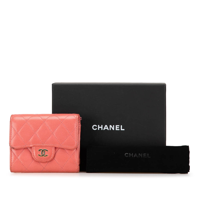 CC Quilted Caviar Trifold Wallet - Image 10