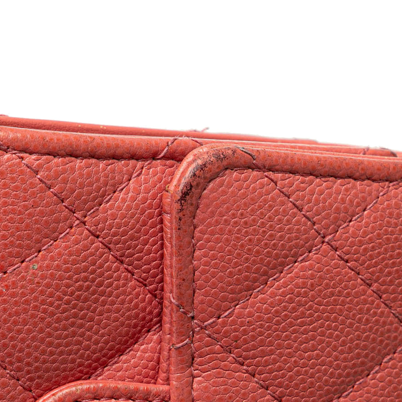 CC Quilted Caviar Trifold Wallet - Image 8