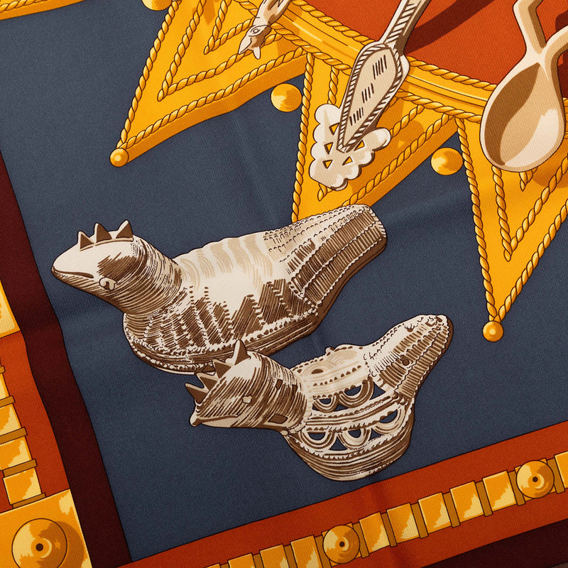Cuillers d Afrique Silk Scarf 90 - Image 3