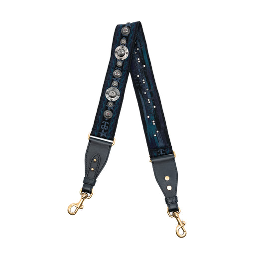 Studded Canvas Embroidered Bag Strap - Image 1