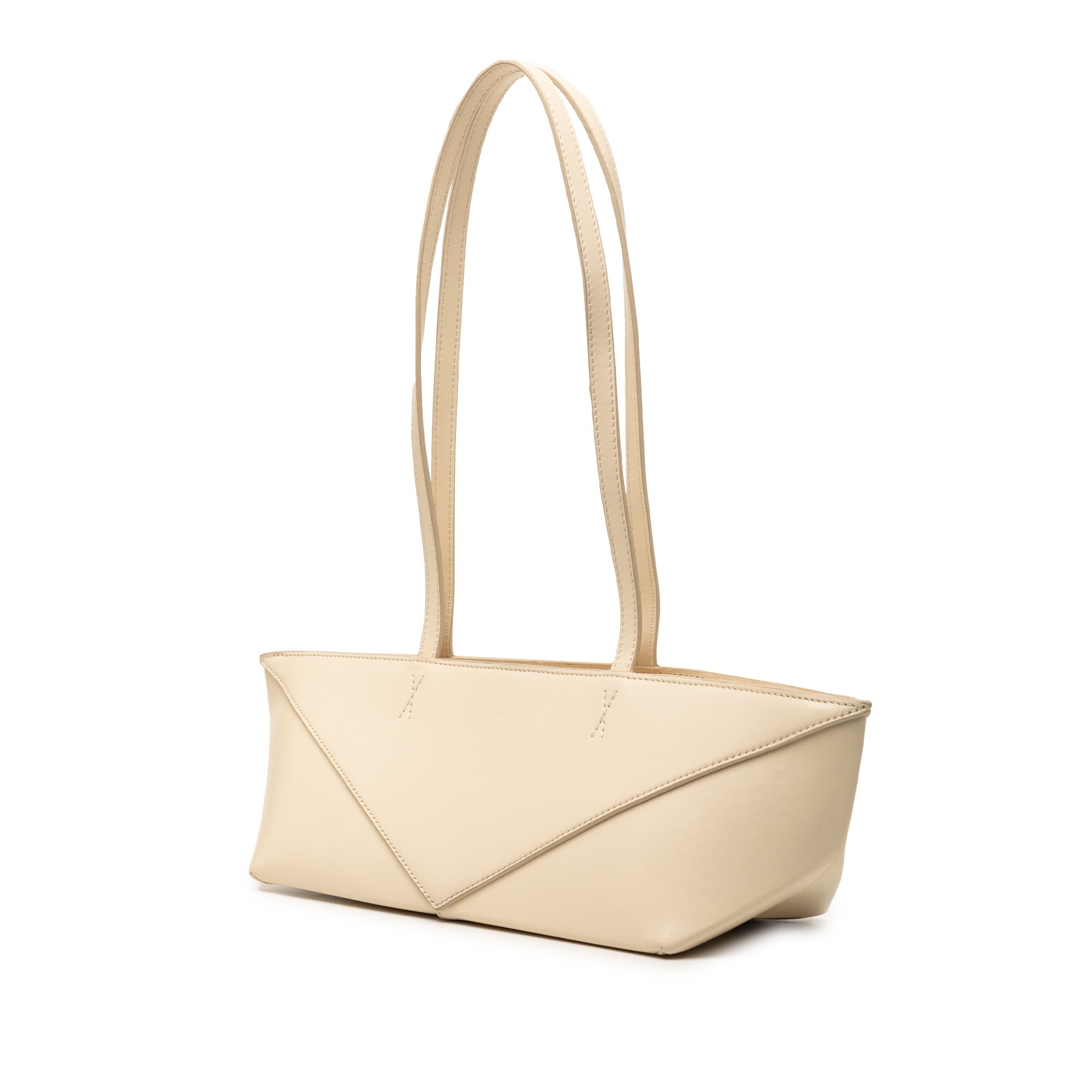 Calfskin Cropped Puzzle Fold Shoulder Bag - Image 2
