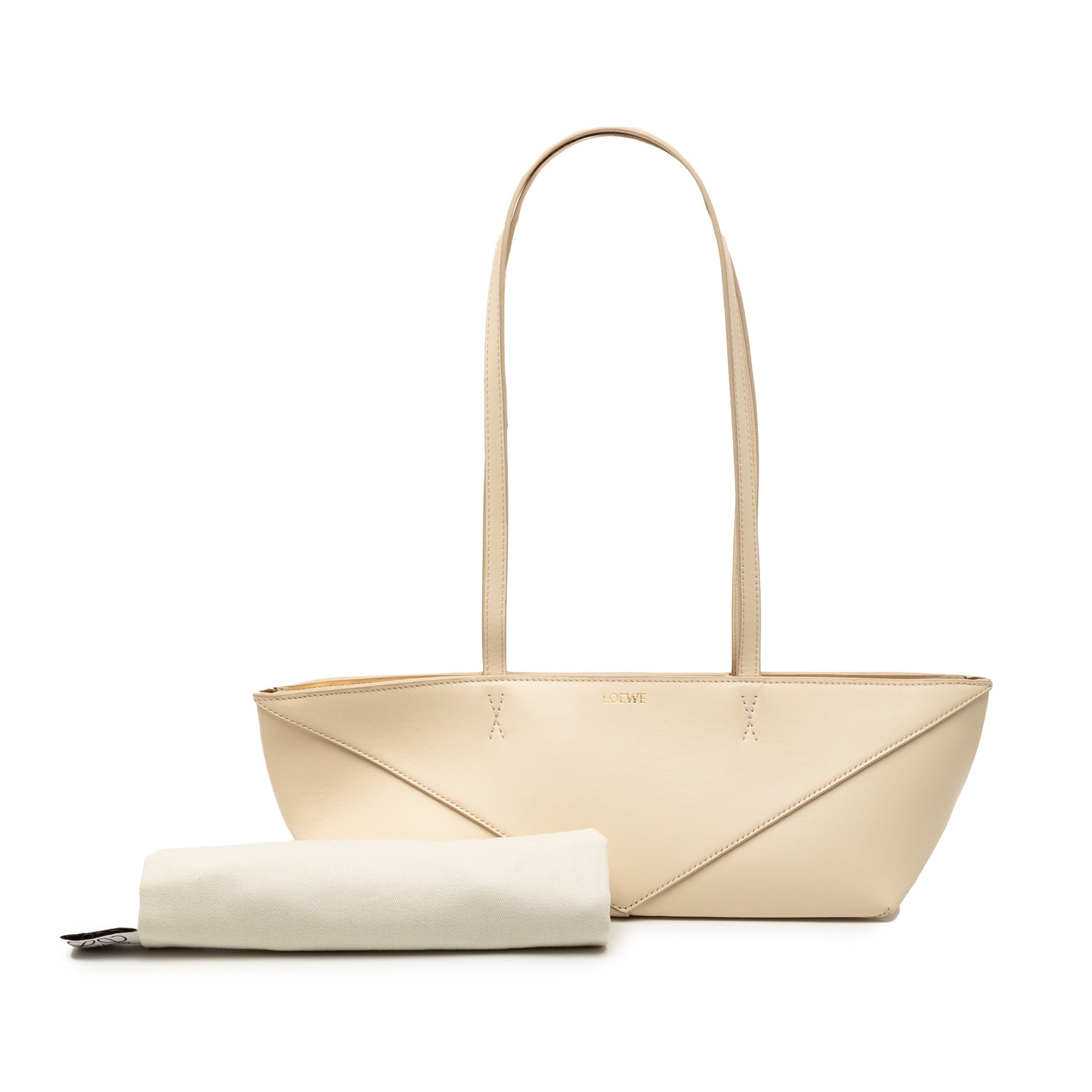 Calfskin Cropped Puzzle Fold Shoulder Bag - Image 8
