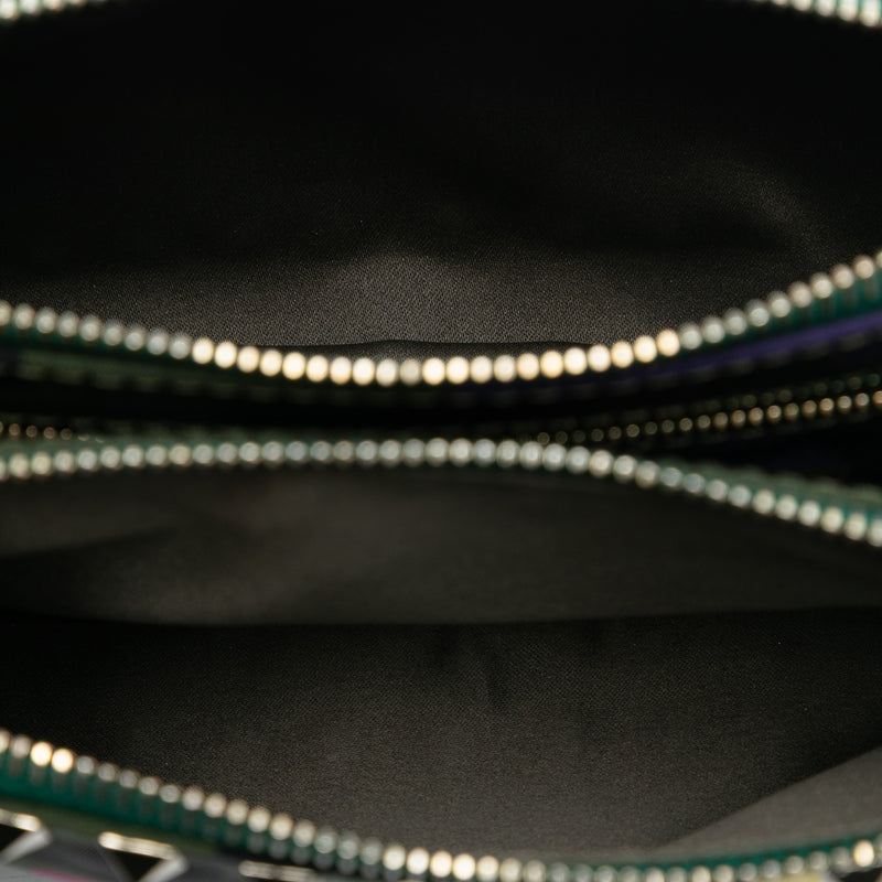 Nylon Rockstud Camouflage Double Zip Clutch - Image 4