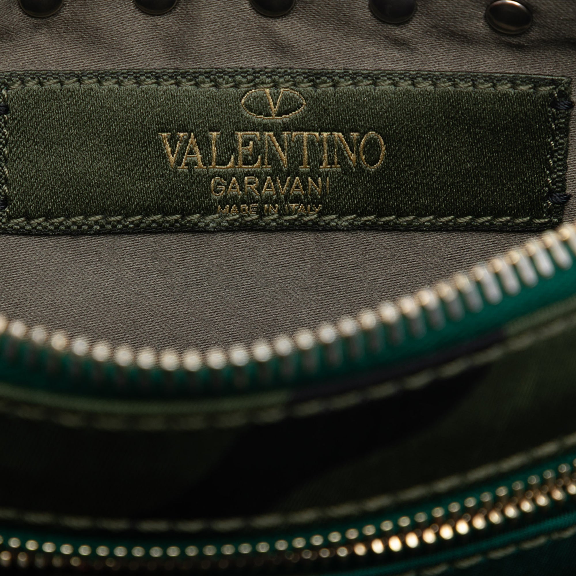 Nylon Rockstud Camouflage Double Zip Clutch - Image 5