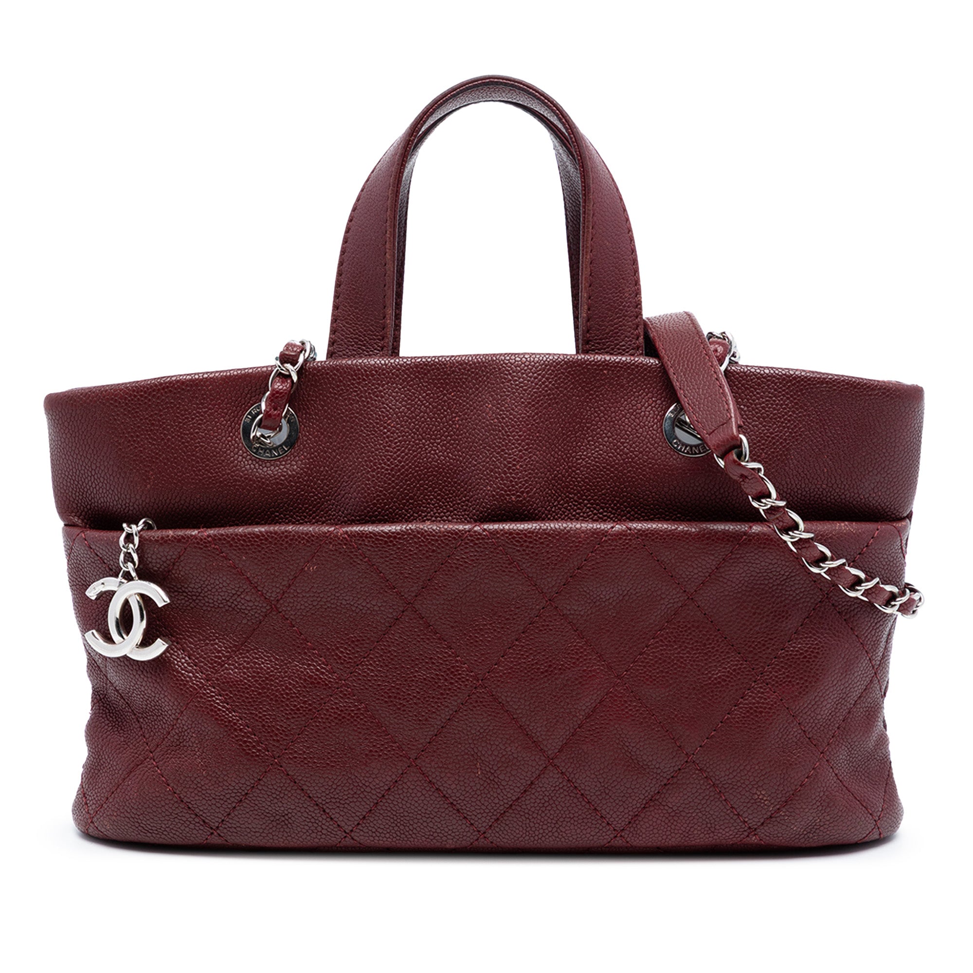 Quilted Caviar Shopping Tote - Image 1