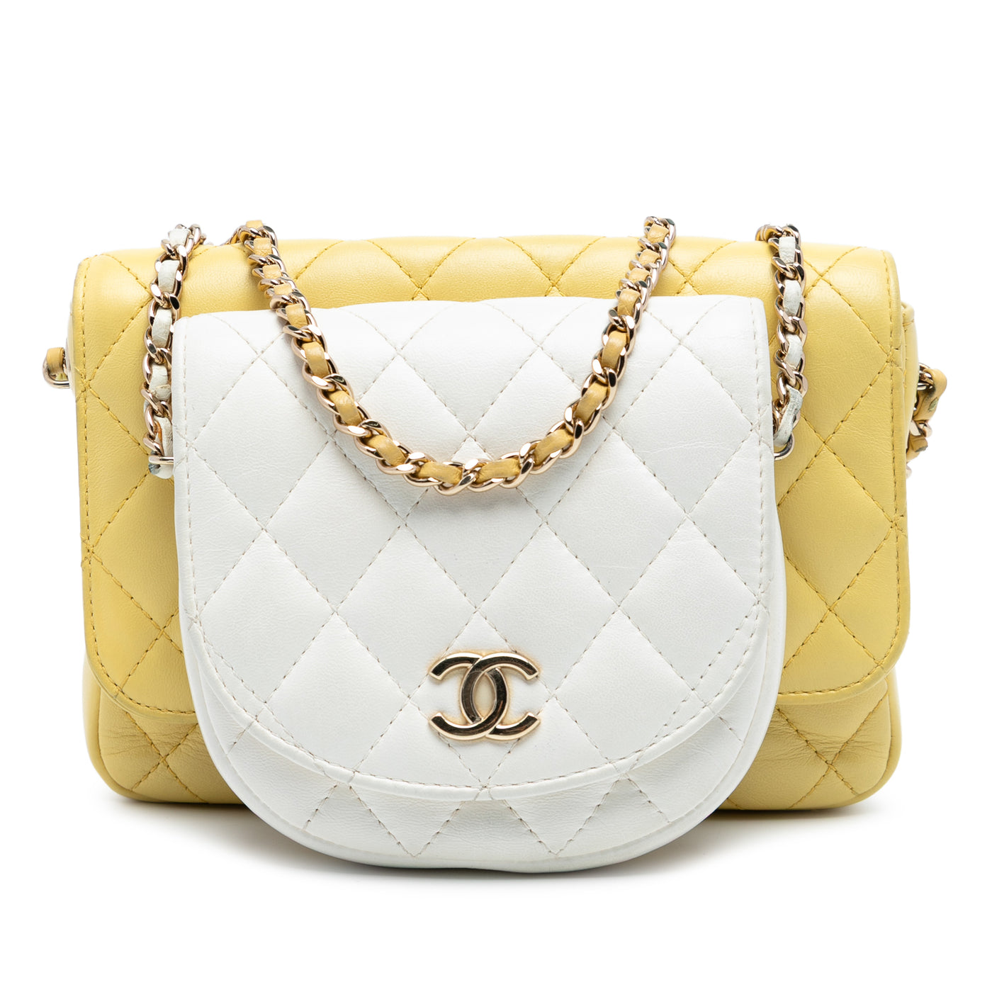 CC Quilted Lambskin Side Packs Flap - Image 1
