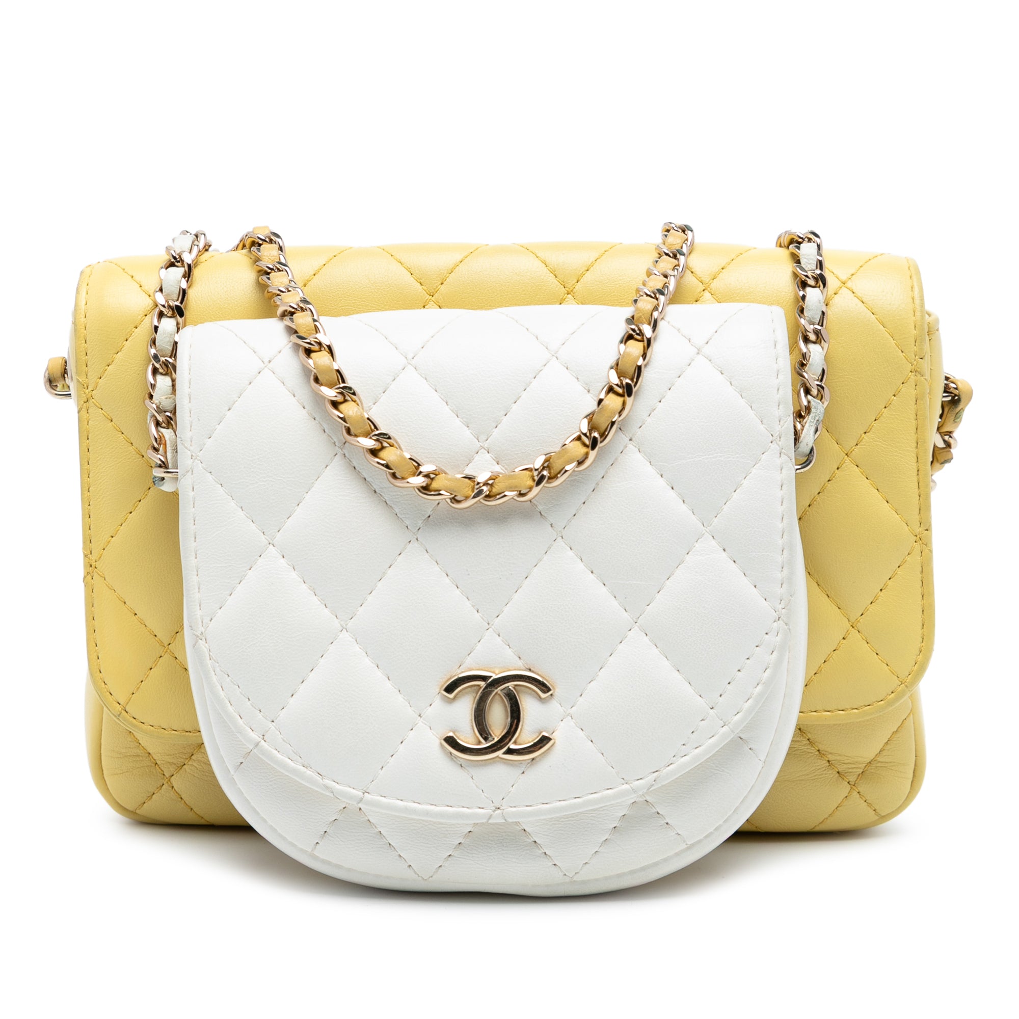 CC Quilted Lambskin Side Packs Flap - Image 1