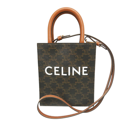 Mini Triomphe Coated Canvas Vertical Cabas Satchel - Image 1