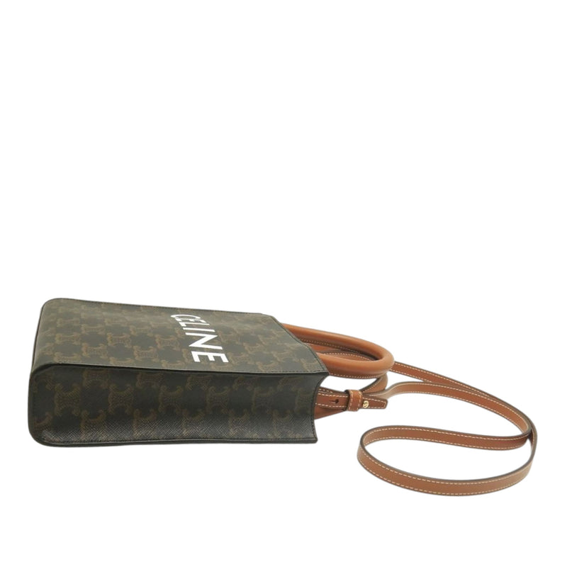 Mini Triomphe Coated Canvas Vertical Cabas Satchel - Image 3