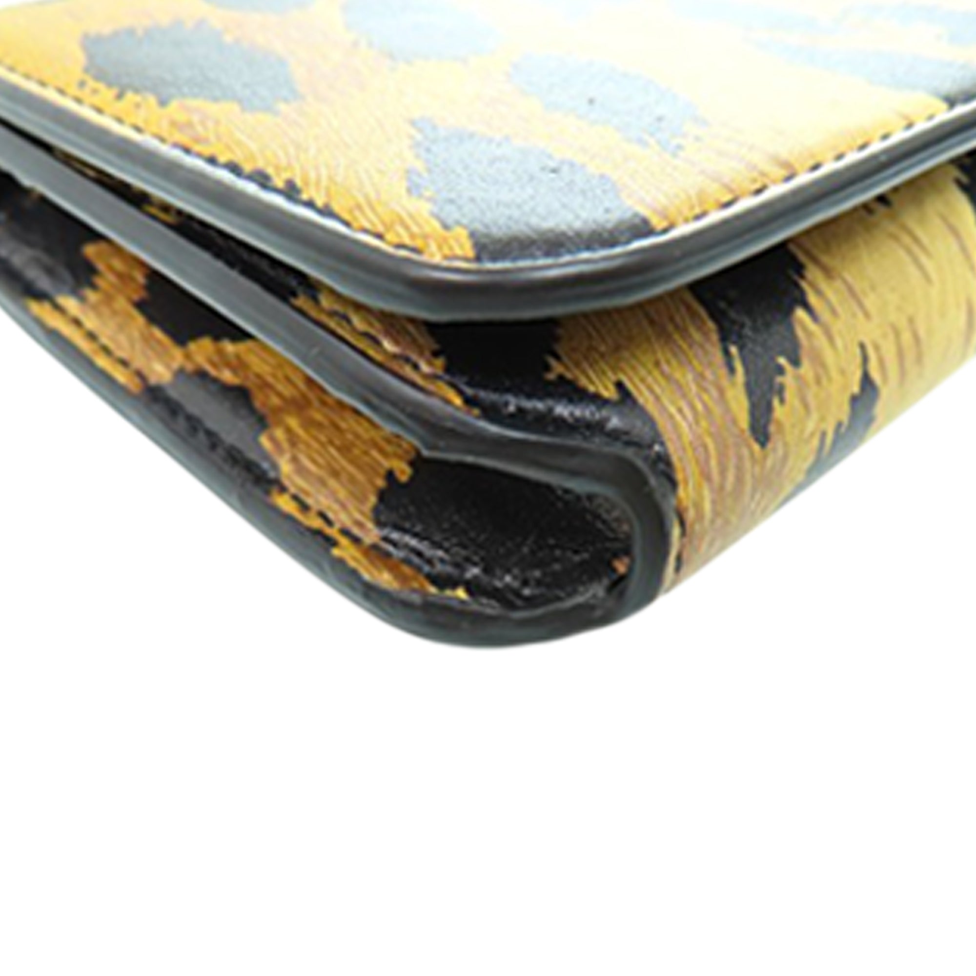 Leopard Printed Calfskin Continental Wallet on Chain - Image 10