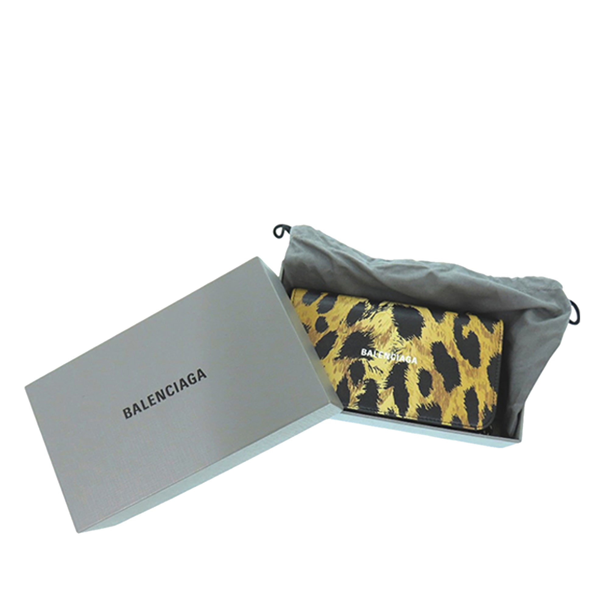 Leopard Printed Calfskin Continental Wallet on Chain - Image 11