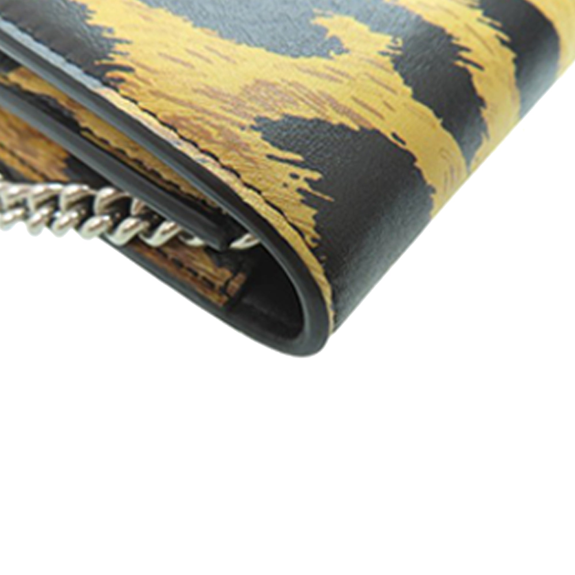 Leopard Printed Calfskin Continental Wallet on Chain - Image 7