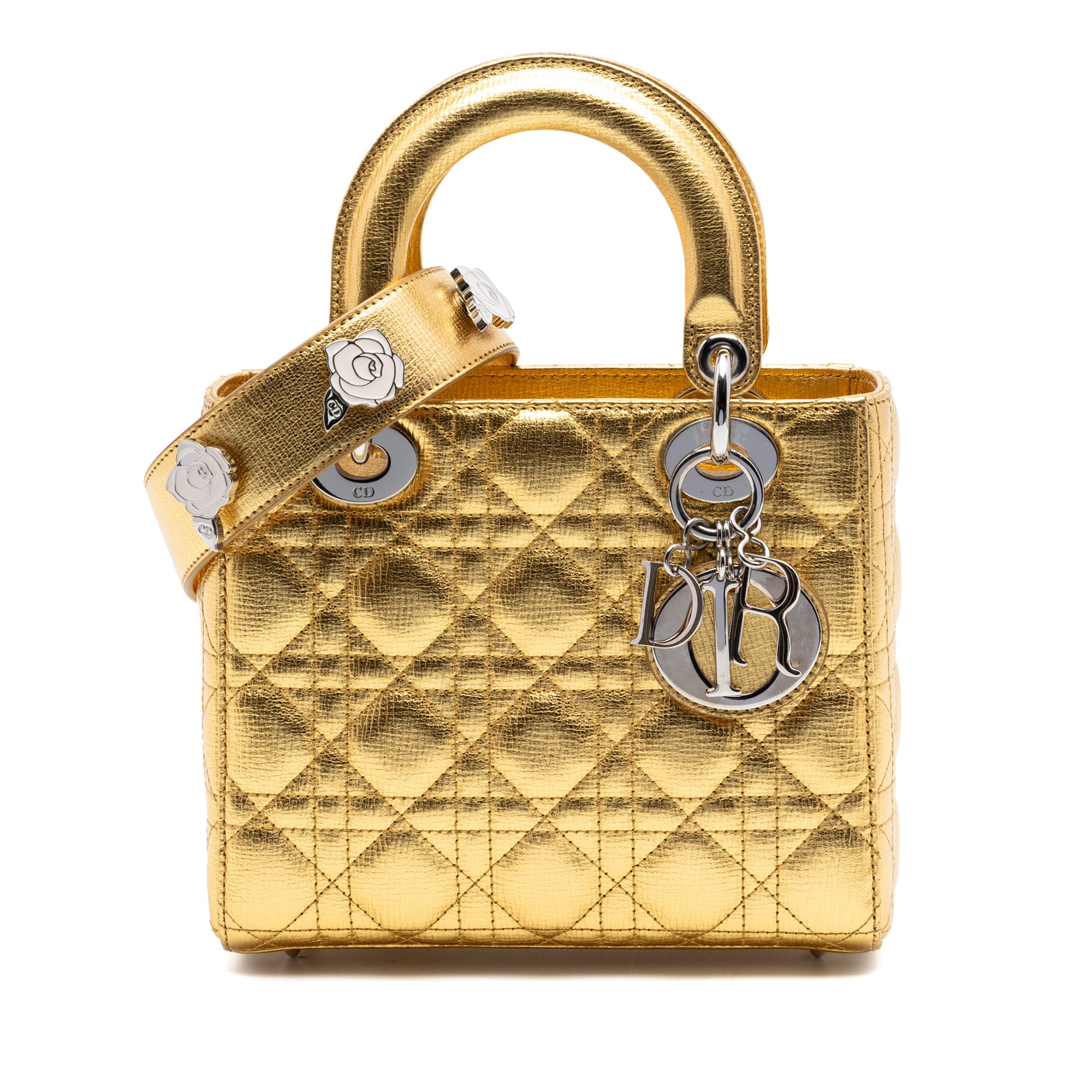 Small Metallic Grained Calfskin Cannage My ABCDior Lady Dior - Image 1