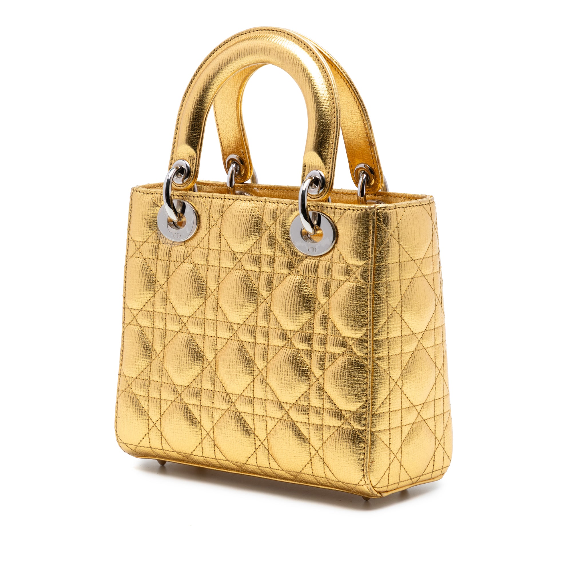 Small Metallic Grained Calfskin Cannage My ABCDior Lady Dior - Image 2