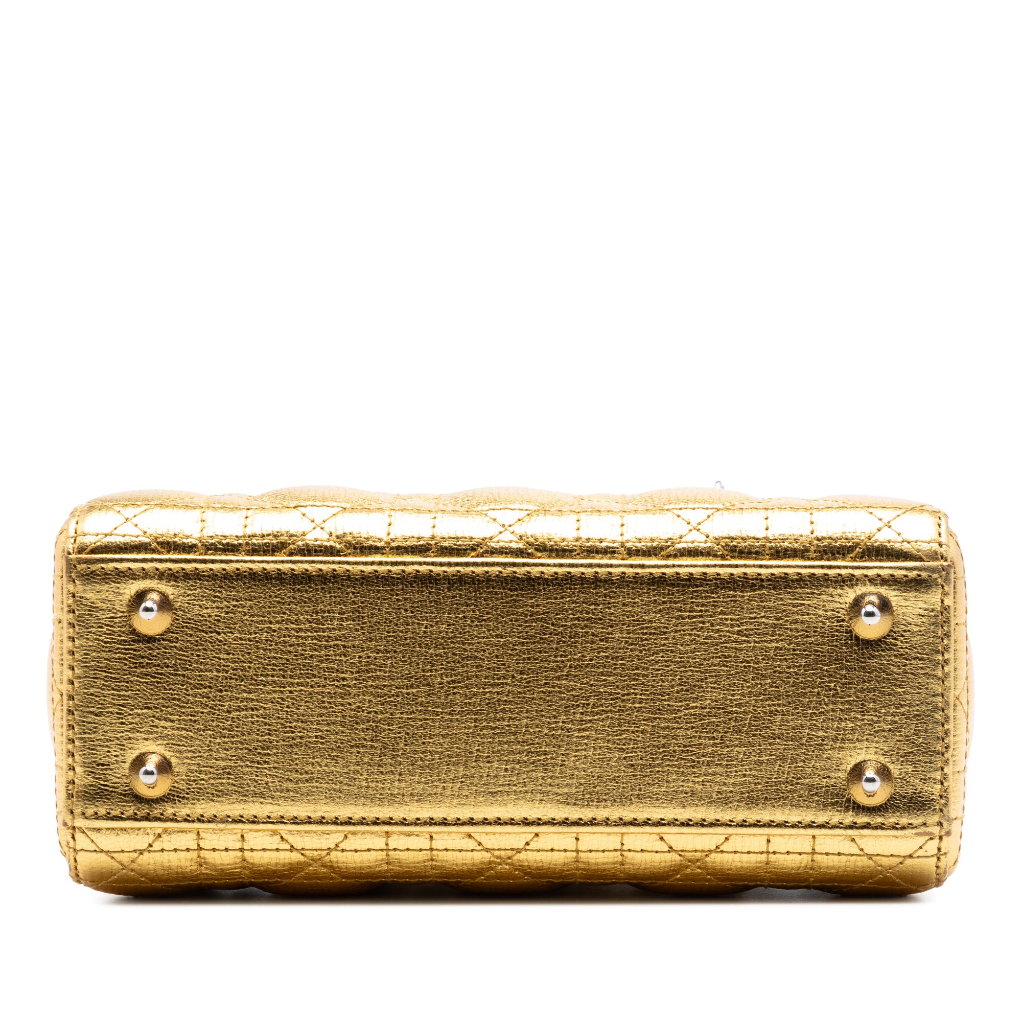 Small Metallic Grained Calfskin Cannage My ABCDior Lady Dior - Image 3