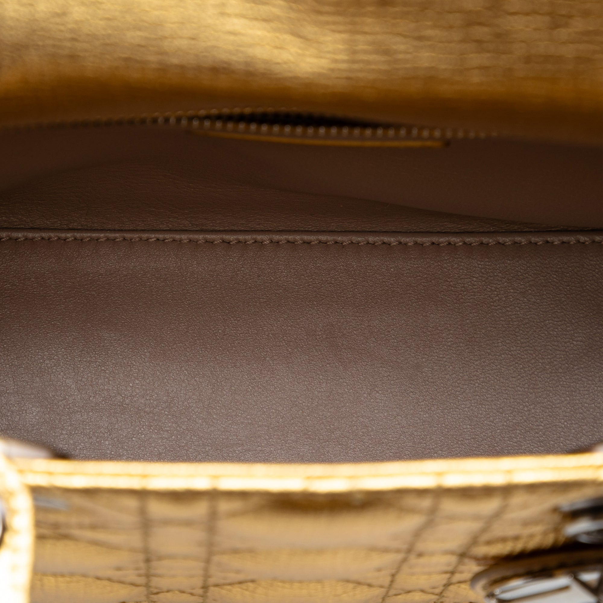 Small Metallic Grained Calfskin Cannage My ABCDior Lady Dior - Image 4