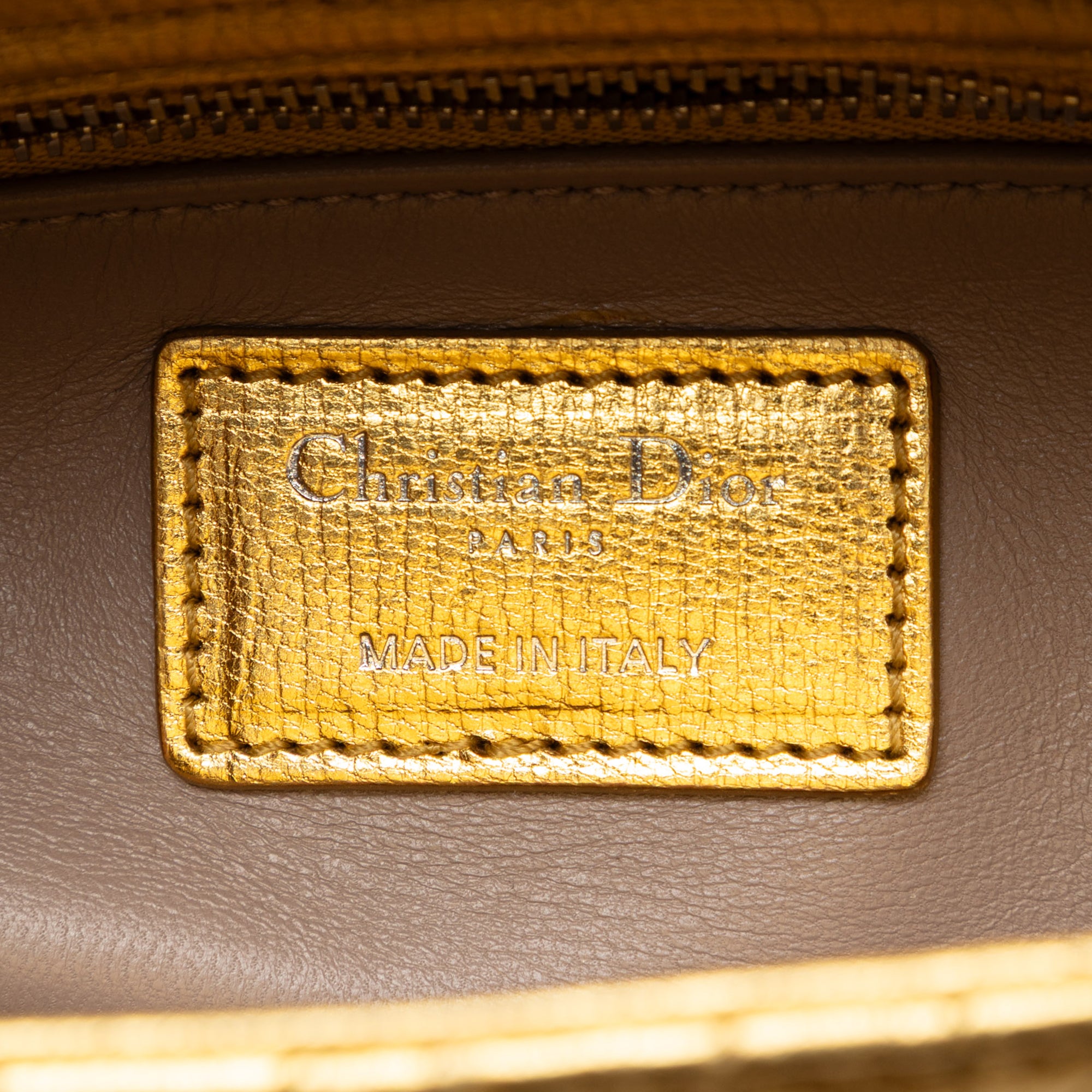 Small Metallic Grained Calfskin Cannage My ABCDior Lady Dior - Image 5