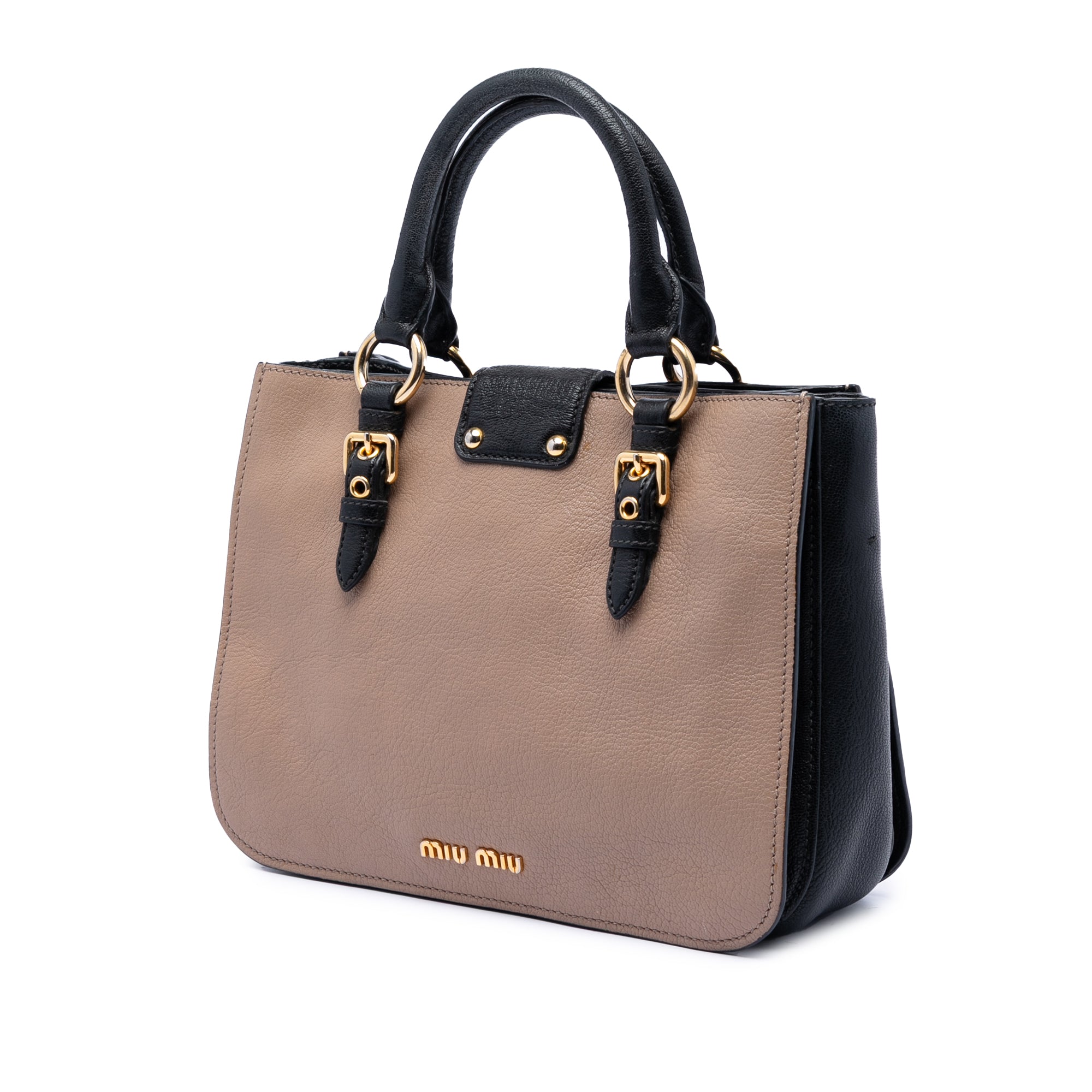 Bicolor Goatskin Madras Satchel - Image 2