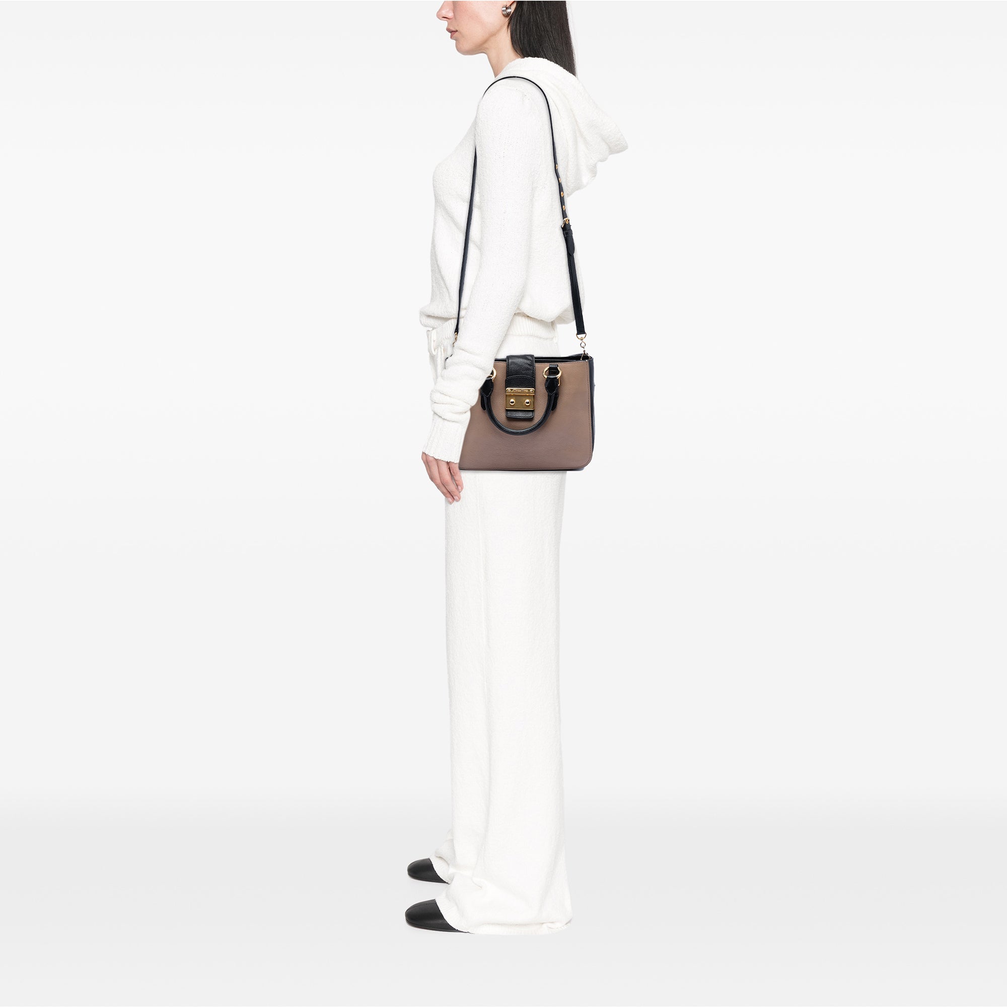 Bicolor Goatskin Madras Satchel - Image 6