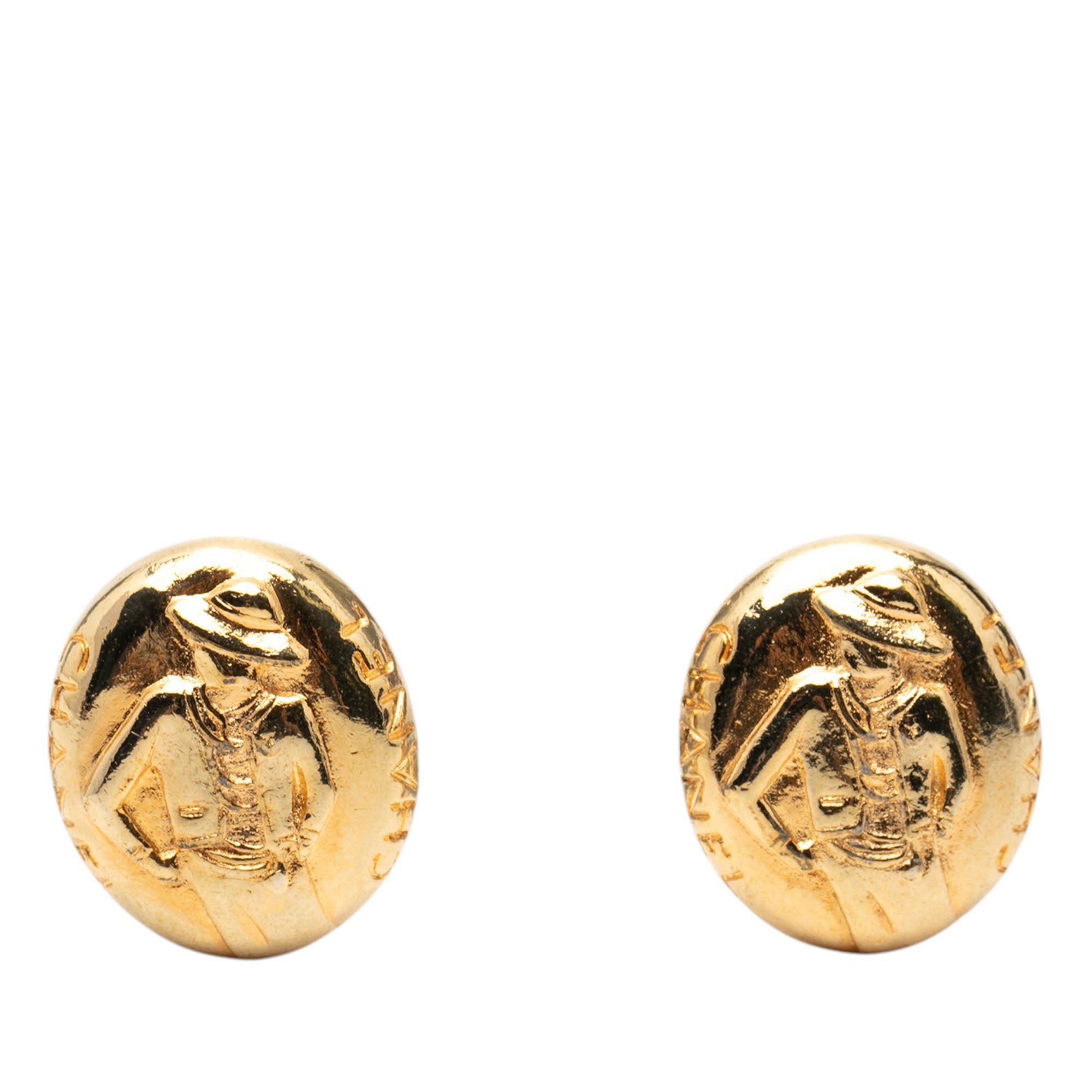 Gold Plated Mademoiselle Clip On Earrings - Image 1
