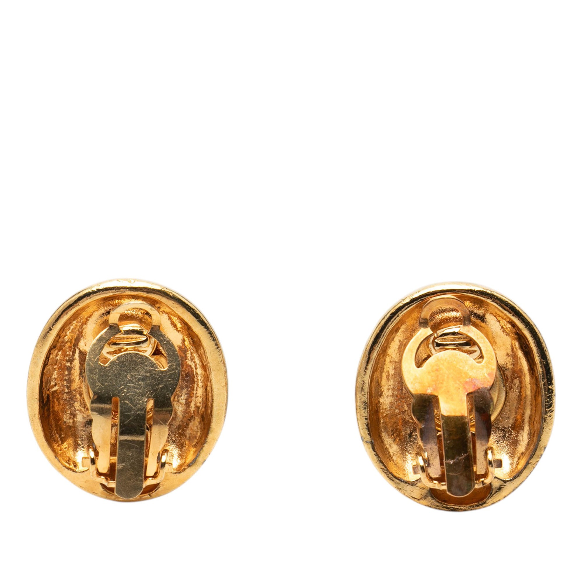 Gold Plated Mademoiselle Clip On Earrings - Image 2