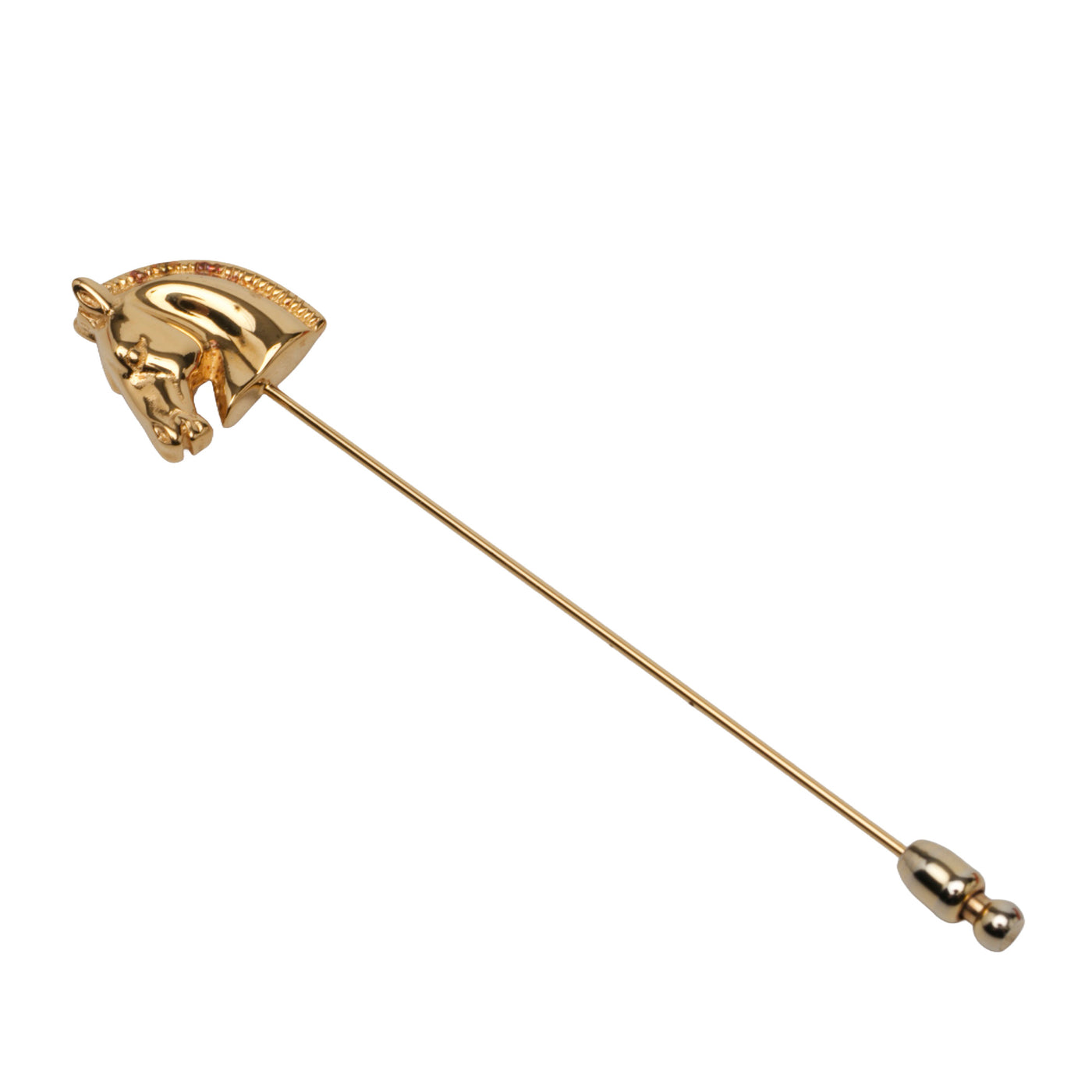 Gold Plated Bijouterie Fantaisie Horse Pin Brooch - Image 1