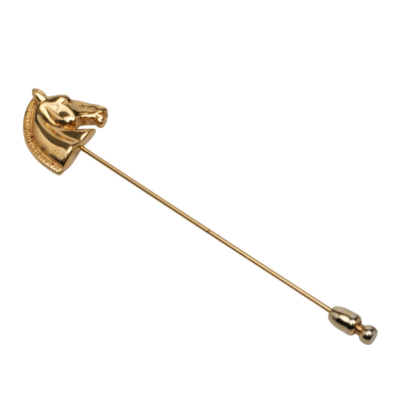 Gold Plated Bijouterie Fantaisie Horse Pin Brooch - Image 2