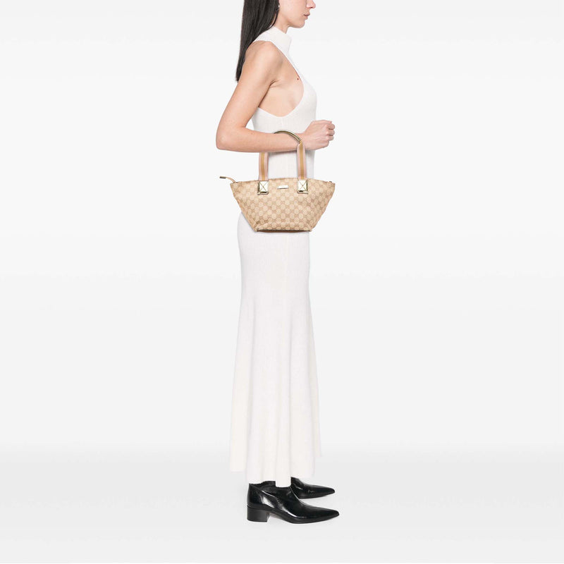 GG Canvas Web Tote - Image 11