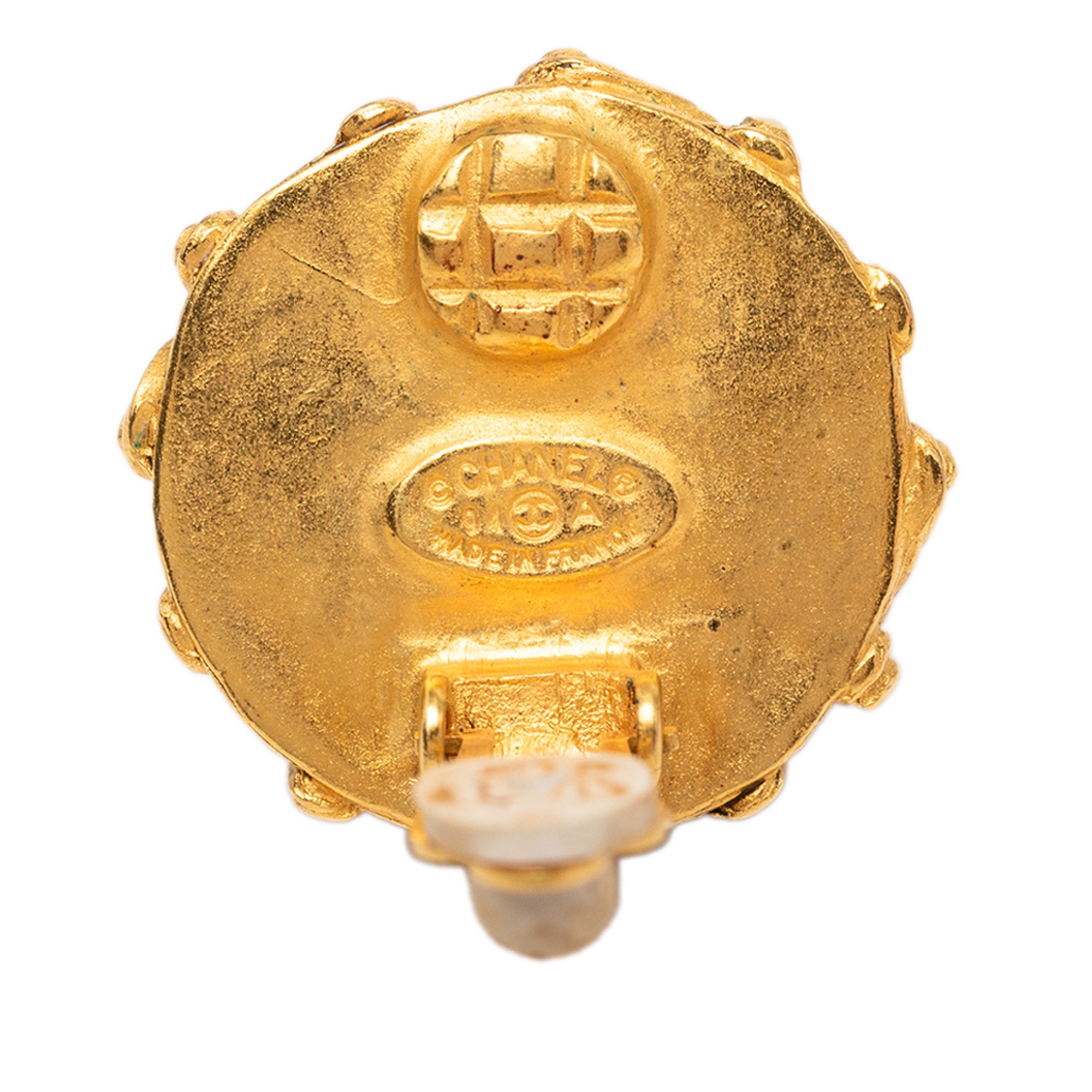 CC Gold Plated Faux Pearl Clip On Earrings - Image 3