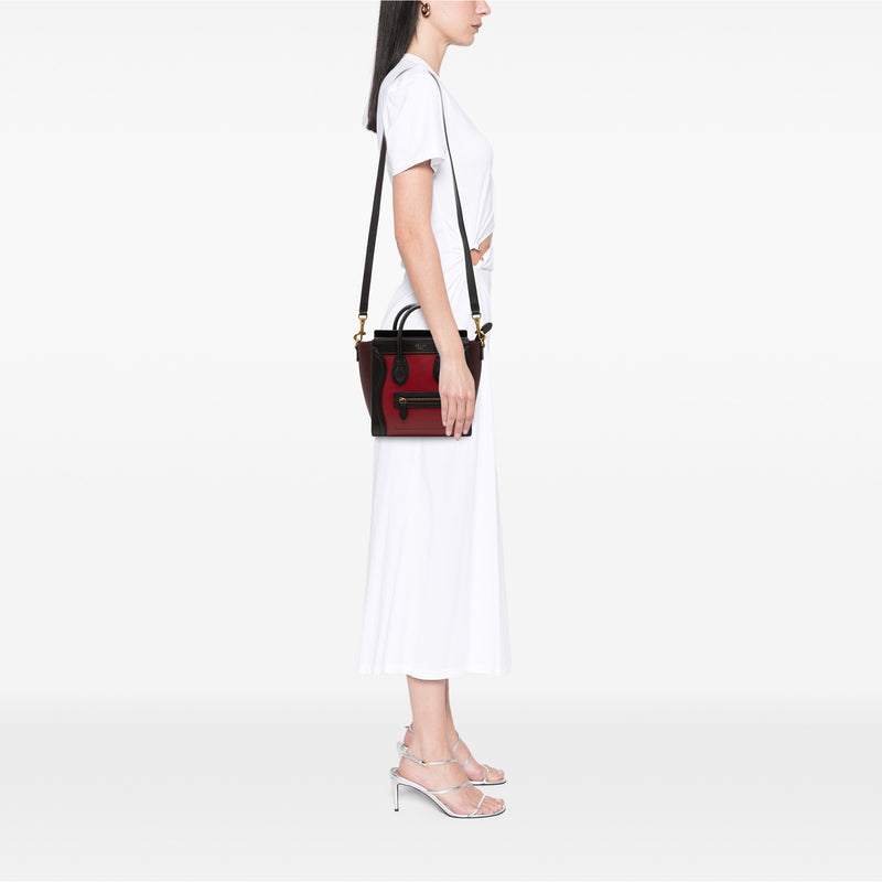 Nano Tricolor Leather Luggage Tote - Image 7