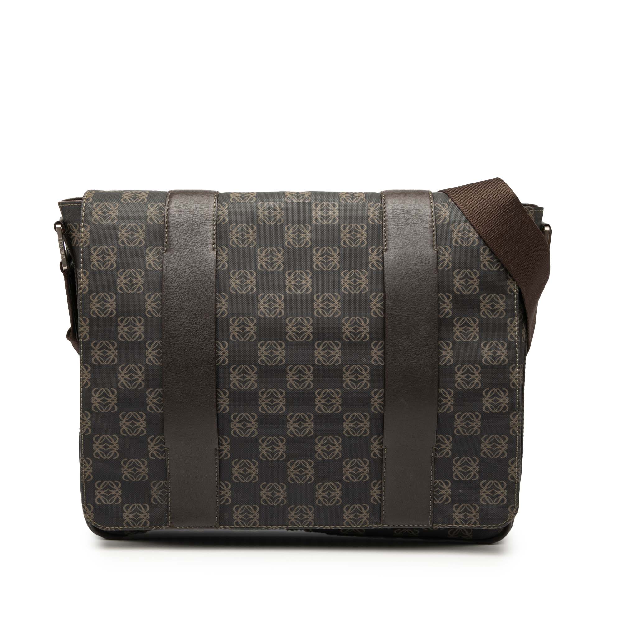 Anagram Coated Canvas Flap Crossbody - Image 1