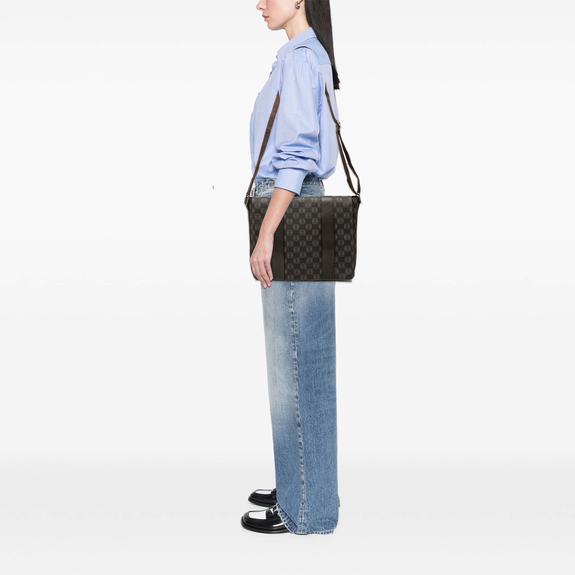 Anagram Coated Canvas Flap Crossbody - Image 7