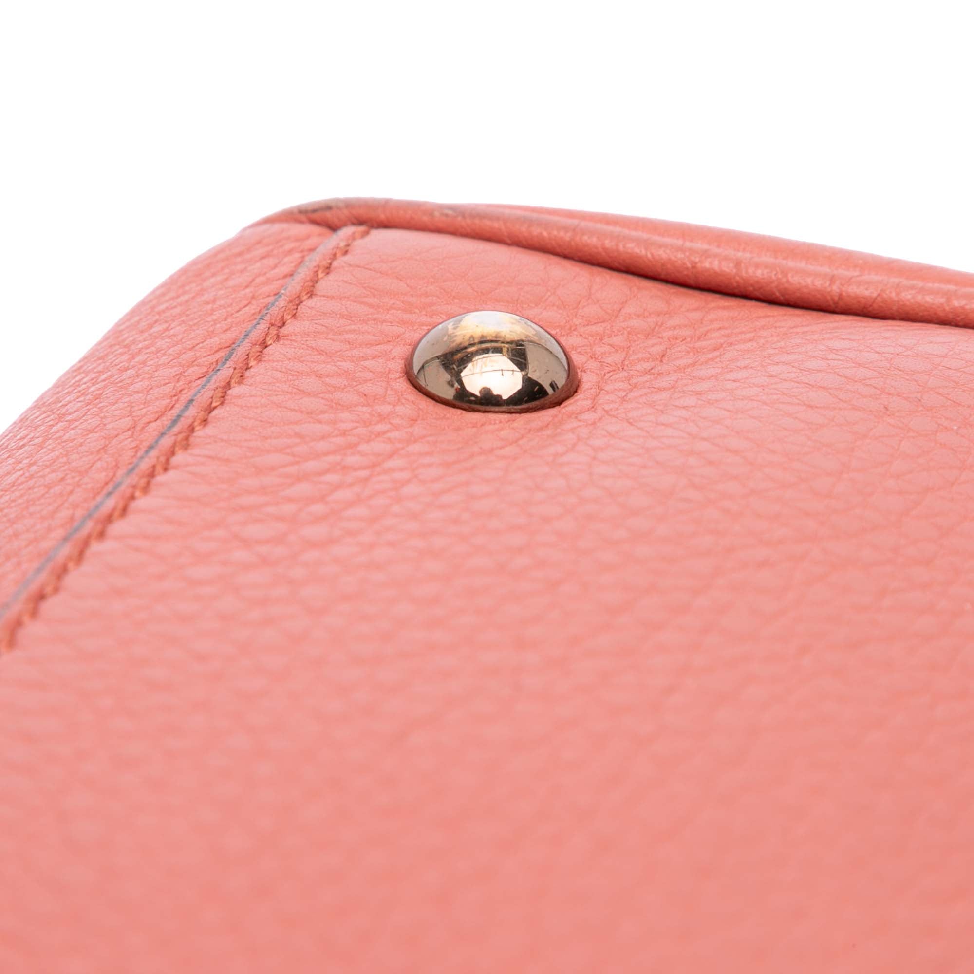 Medium Calfskin Bamboo Shopper Satchel - Image 10
