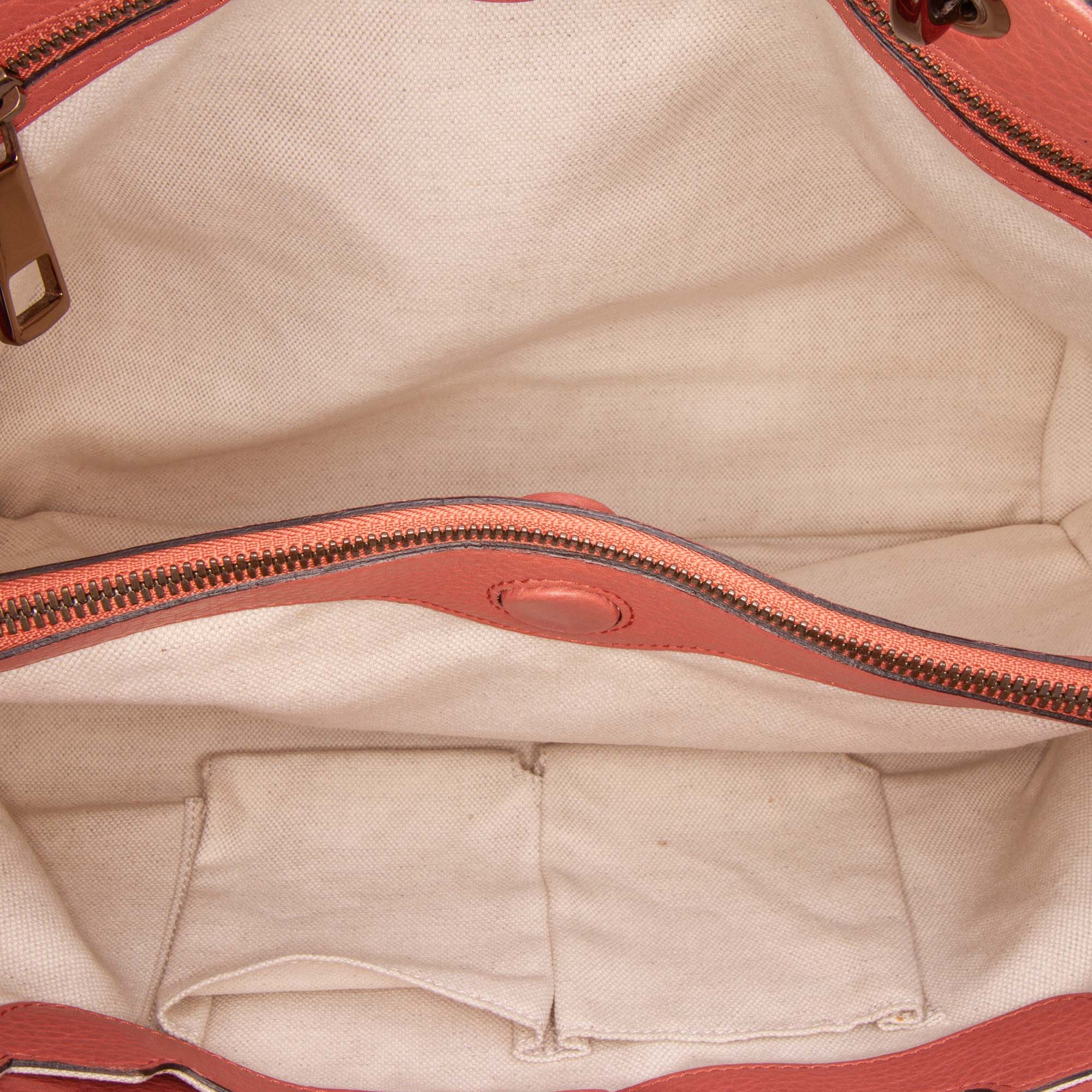 Medium Calfskin Bamboo Shopper Satchel - Image 4