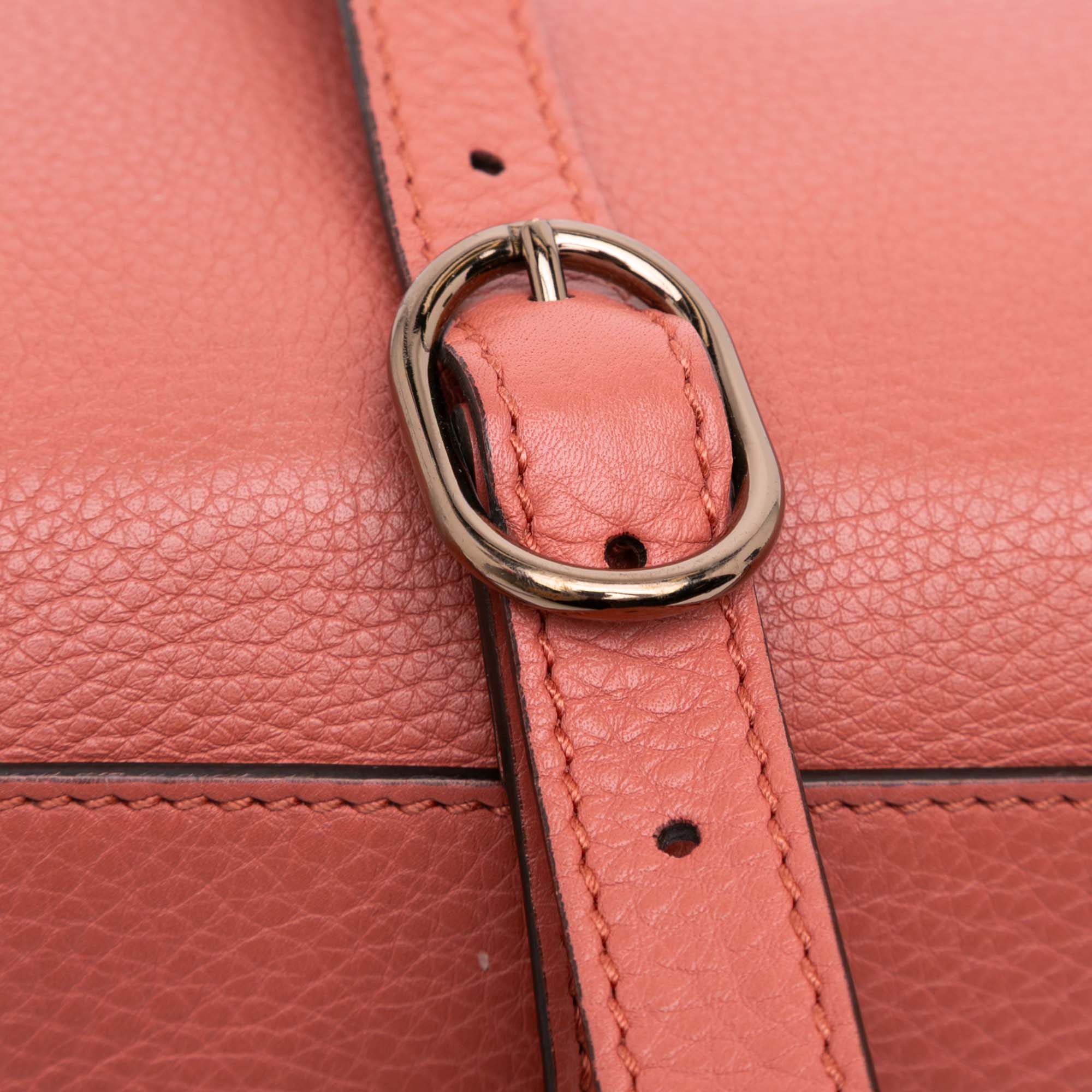 Medium Calfskin Bamboo Shopper Satchel - Image 7