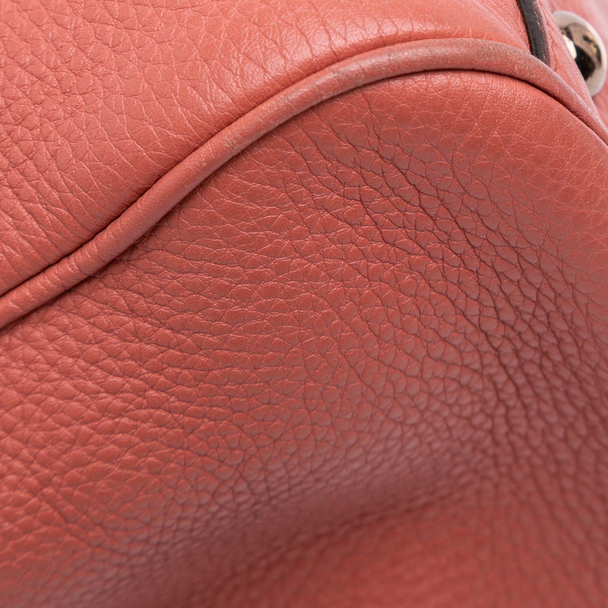 Medium Calfskin Bamboo Shopper Satchel - Image 8