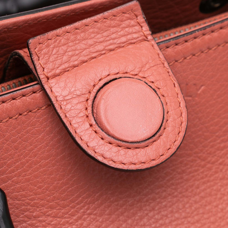Medium Calfskin Bamboo Shopper Satchel - Image 9