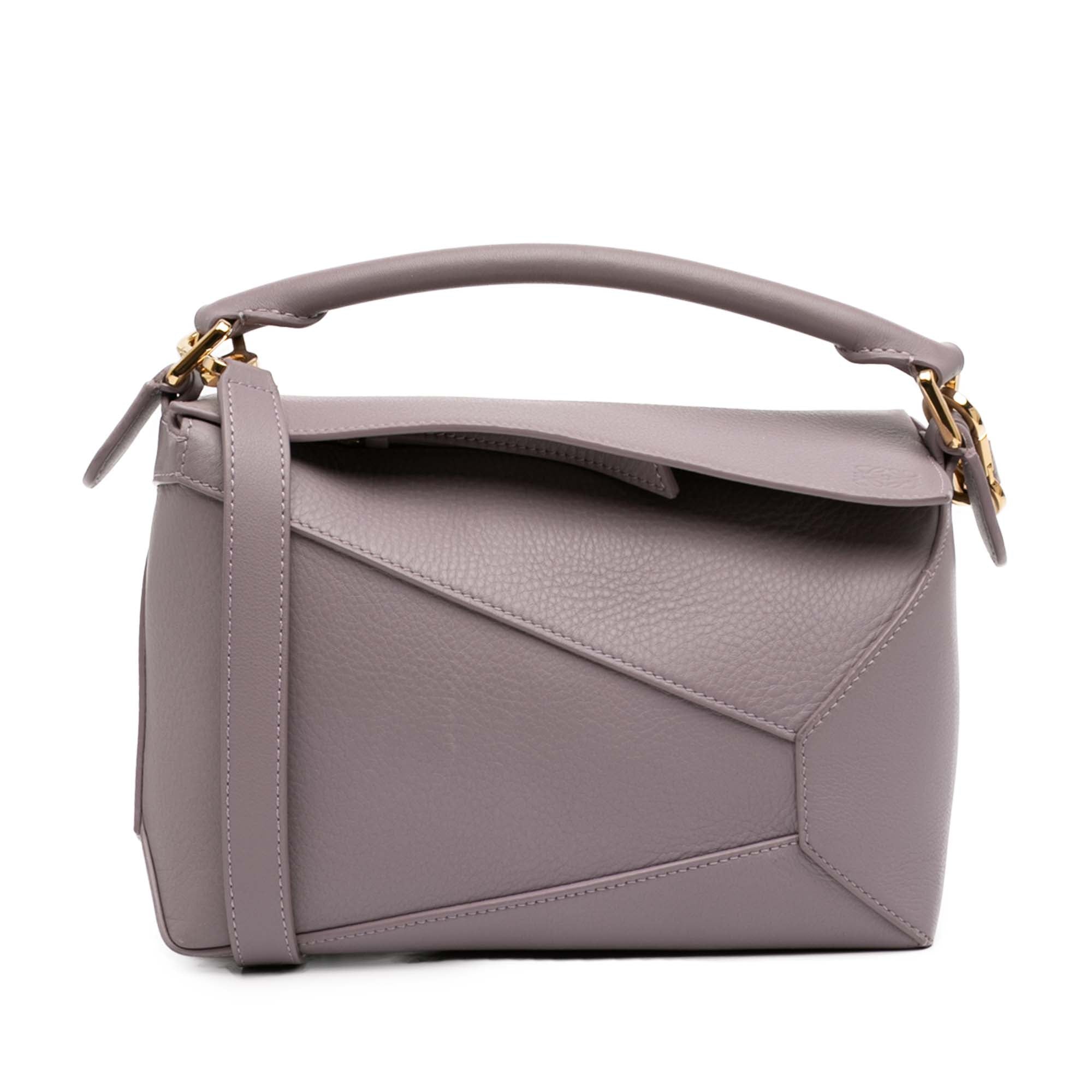 Small Calfskin Puzzle Edge Satchel - Image 1